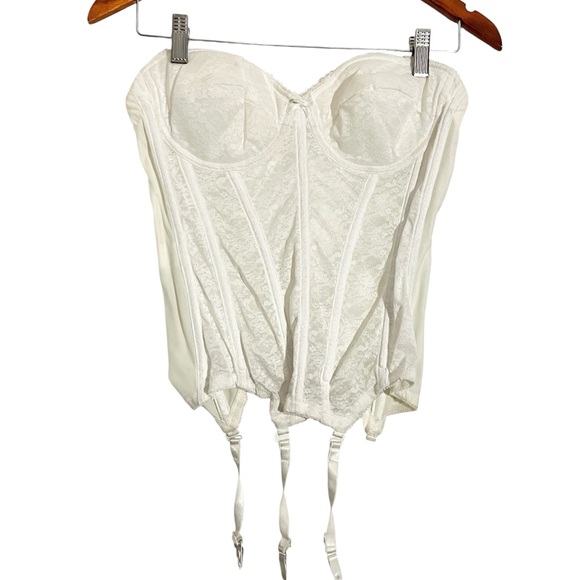 Other - L1 WHITE LACE UNDERWIRE BONED CORSET- 34B/ MEDIUM/ LARGE- lingerie